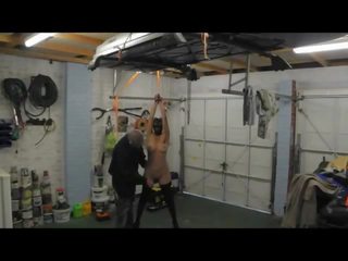 Street girl Wife in BDSM Garage Training, Free x rated clip d2