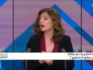Attractive ערבי journalist rajaa mekki אידיוט את challenge.