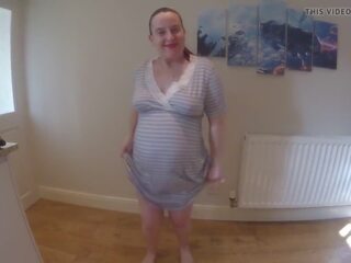 Pregnant Wife Does Striptease in Maternity Dress: xxx video 5c